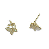 Sweet Butterfly Pearl Duo Studs
